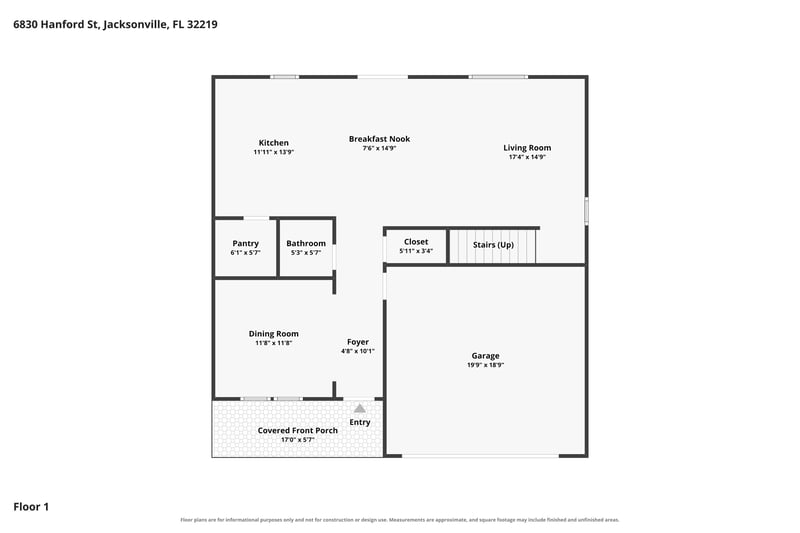 Floor plan 1 drawn by Megapixeler, Hanford St, Jacksonville