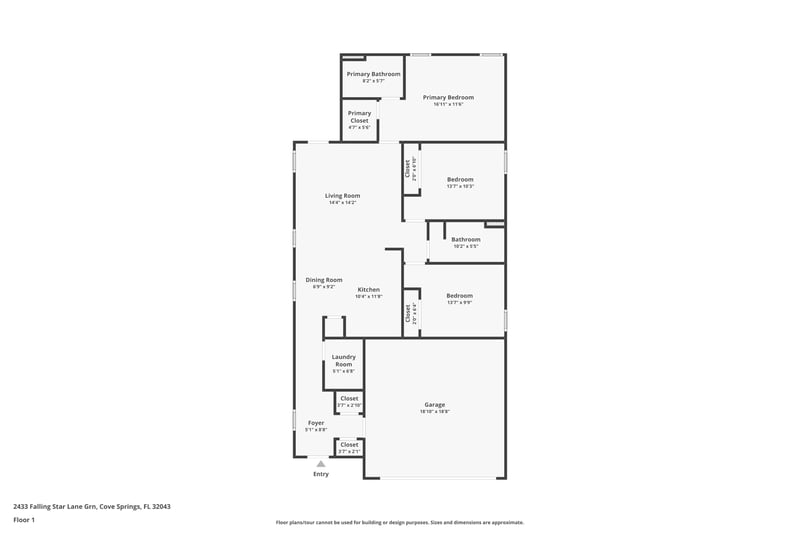 Floor plan 1 of 2433 Falling Star Ln, Green Cove Springs, FL 32043