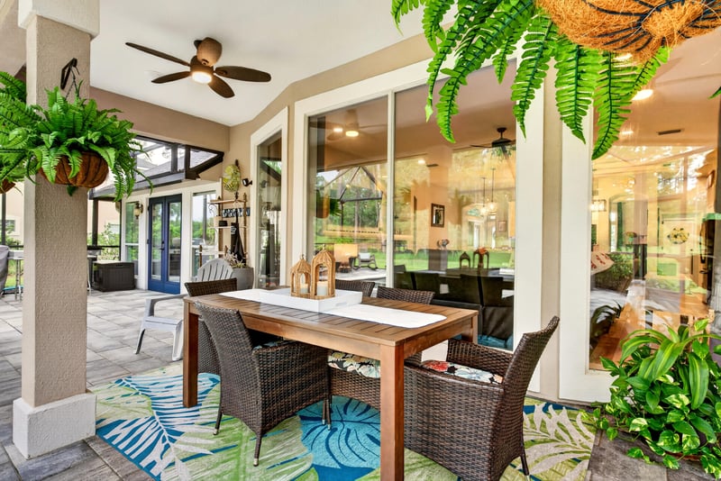 Screened lanai sitting area at 2304 Spring Hill Ct, Orange Park, FL