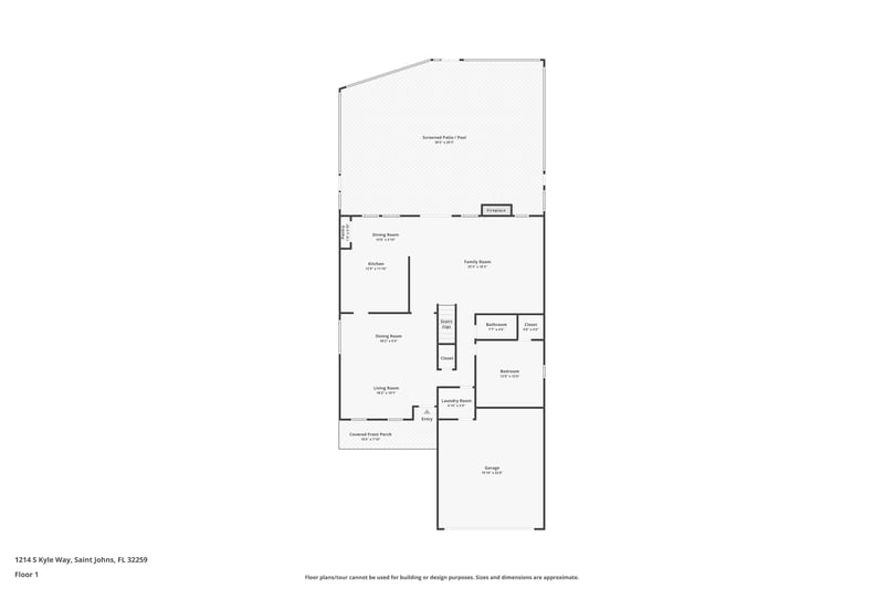 Floor plan 1 of 1214 S Kyle Way, Jacksonville, FL 32259
