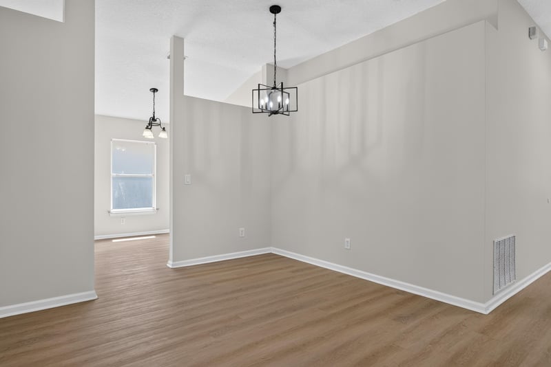 Empty room with window and vaulted ceiling at 224 Pine Arbor Cir, St. Augustine, FL 32084