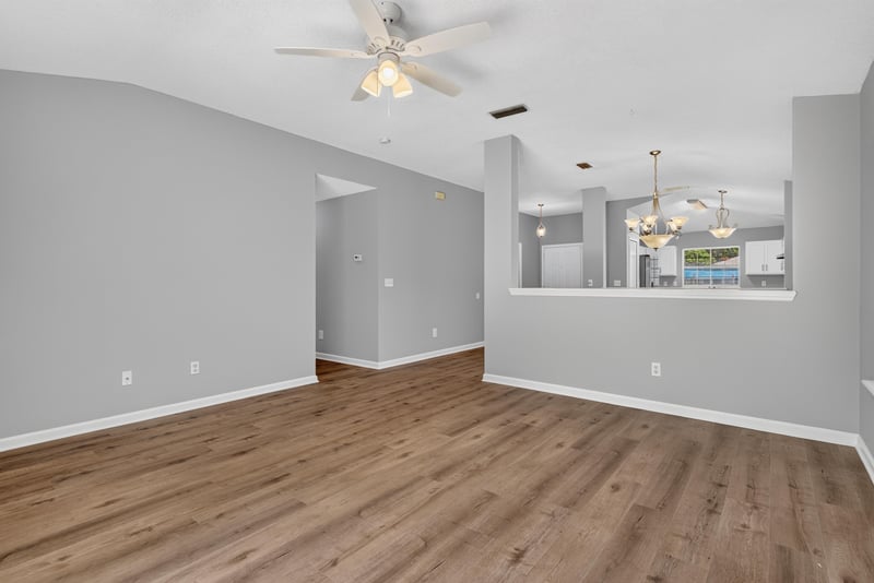 Living room open to kitchen pass-through at 1108 Hidden Cove Cir S, Atlantic Beach, FL 32233