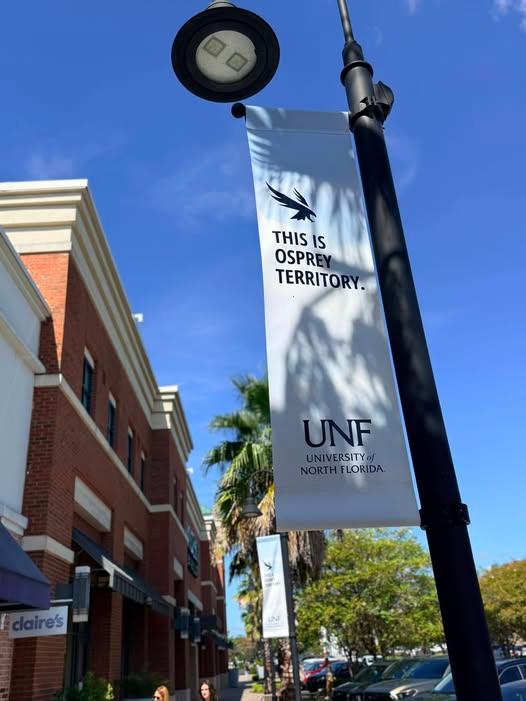 UNF banner reading This Is Osprey Territory in Jacksonville