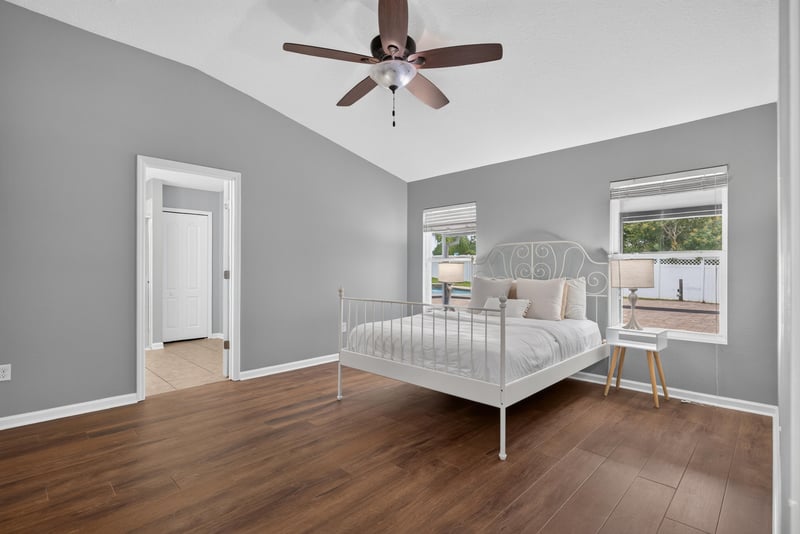 Bedroom with closet door at 706 Grampian Highlands Dr, St. Johns, FL 32259