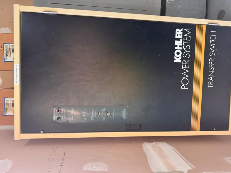 Kohler power system transfer switch cabinet at 11700 New Kings Rd, Jacksonville, FL 32219