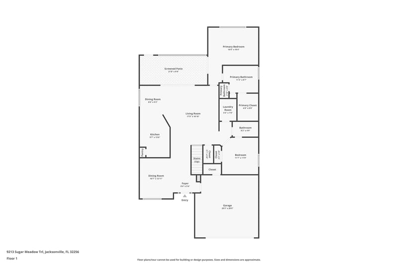Floor plan 2 of 9213 Sugar Meadow Trail, Jacksonville, FL 32256
