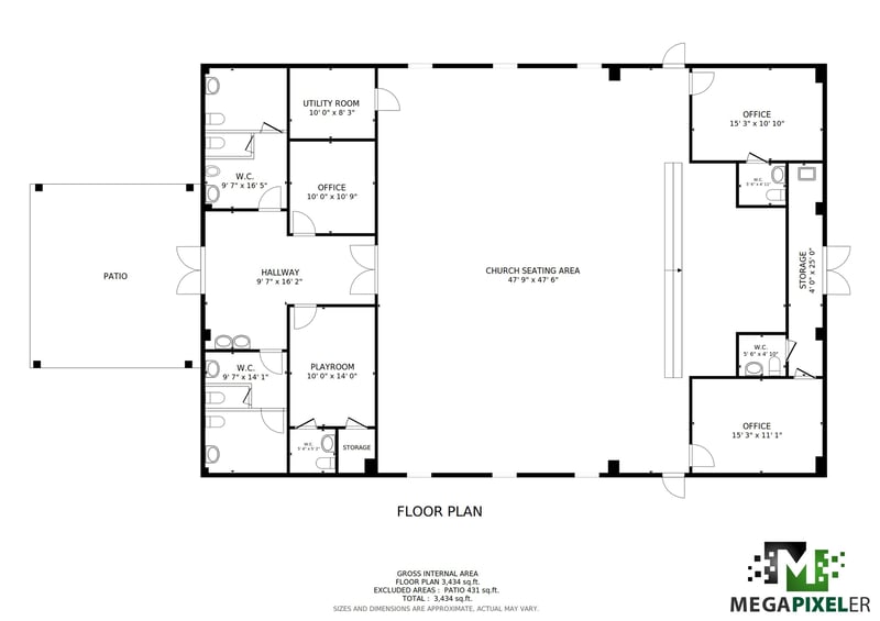 Floor plan 1 drawn by Megapixeler, County Rd 315, Melrose