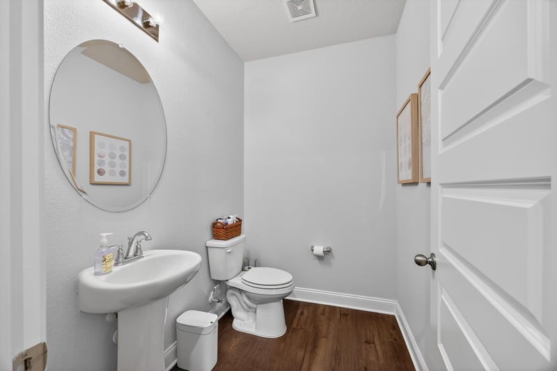Powder bathroom with pedestal sink at 85491 Fall River Pkwy, Fernandina Beach, FL 32034