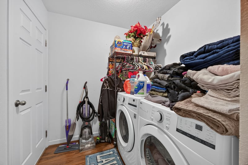 Laundry closet with washer and dryer at 518 Matecumbe Ct, Macclenny, FL