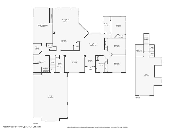 Floor plan 1 of 13850 Windsor Crown Ct E, Jacksonville, FL 32225