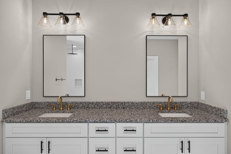 Bathroom double vanity with mirrors at 175 Alava Ct