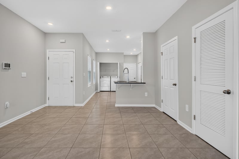 Hallway view toward kitchen island at 4024 Bay Hawk Ct, Jacksonville, FL