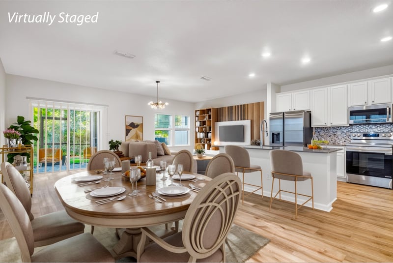 Family Room Virtually Stage at 202 Boracay Cir, St. Johns, FL 32259