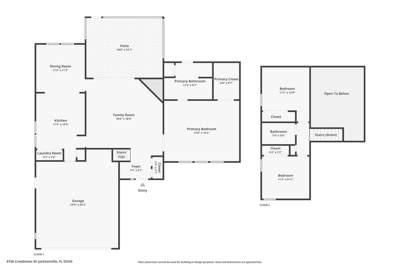 Floor plan 1 of 8156 Creedmoor Dr, Jacksonville, FL 32244