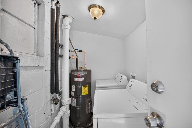 Utility area with water heater and washer/dryer hookups at 4951 Halls Dr