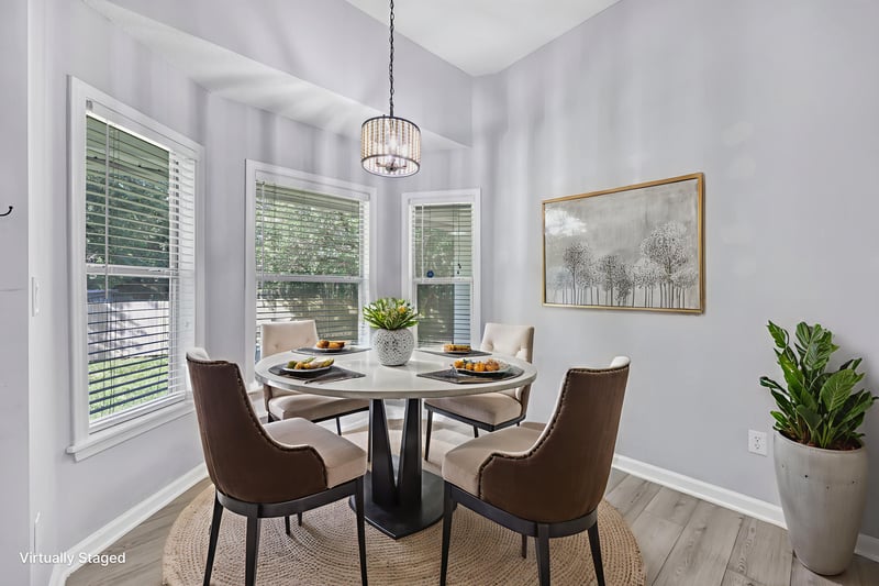 Dinette Virtually Staged at 4320 Brandon Glenn Ct, Jacksonville, FL 32258