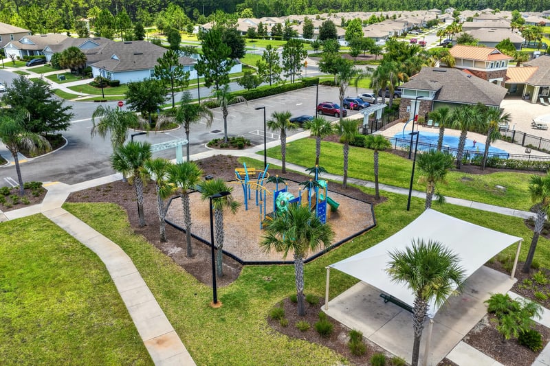 Aerial view of the community playground in Jacksonville, FL