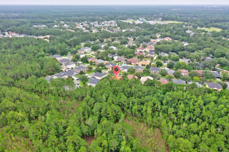 Aerial view of neighborhood in Orange Park