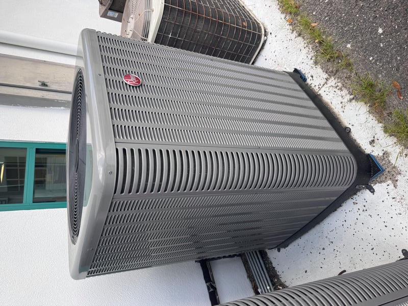 Condenser unit on concrete pad at 11700 New Kings Rd, Jacksonville, FL 32219