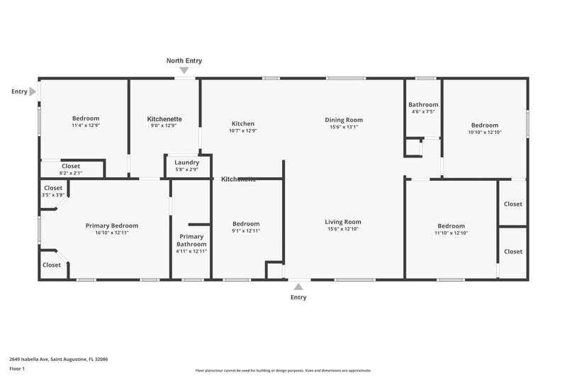 Floor plan 1 of 2649 Isabella Ave, St. Augustine, FL 32086