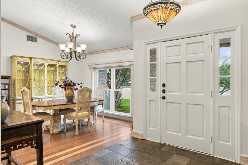 Dining area near the front entry, photographed by Megapixeler on Winding Springs Ct, Jacksonville