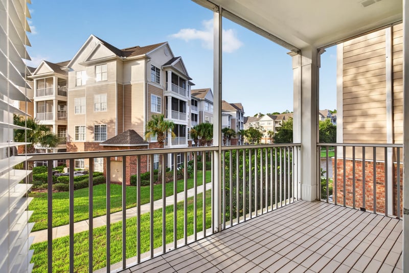 Balcony view overlooking the condo grounds at 11251 Campfield Dr unit 1202, Jacksonville, FL 32256