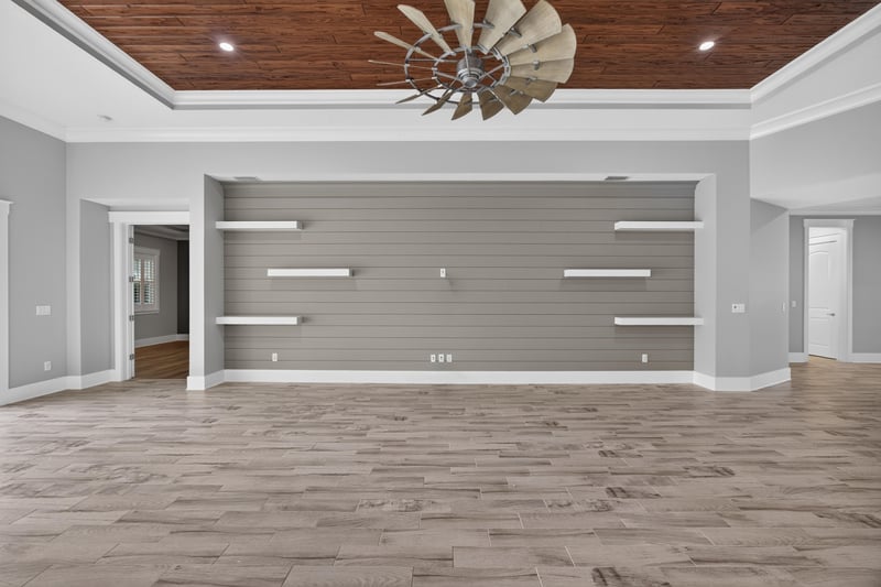 Great room wall open to the hallway at 186 Freshwater Dr