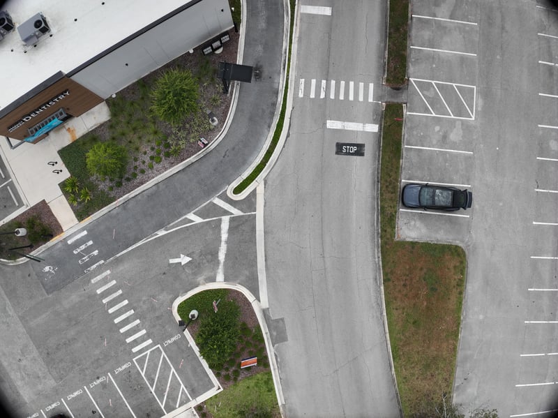 Aerial view of drive and parked car at 9406 Atlantic Blvd, Jacksonville, FL 32225