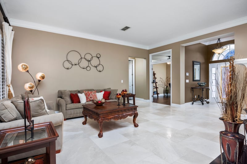 Living Room View to entrance at 320 Talwood Trce, Jacksonville, FL 32259