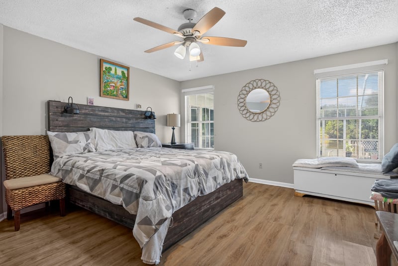 Bedroom with bed and window at 8680 Bandera Cir S, Jacksonville, FL 32244