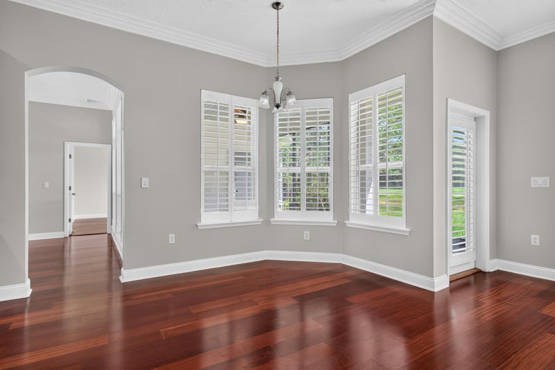 Family room with bay window seating area at 4109 Eagle Landing Pkwy, Orange Park, FL 32065