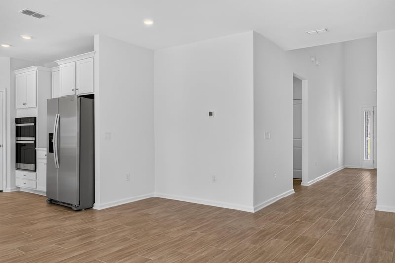Kitchen refrigerator and hallway view at 269 Bluegrass Wy, St. Augustine, FL 32092