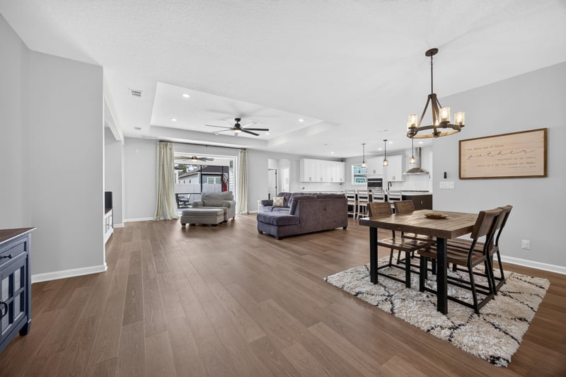 Open dining area with wood table and chairs at 2354 Jennings Farm Dr, Middleburg, FL 32068