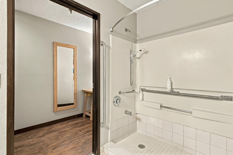 Accessible bathroom with mirror, photographed by Megapixeler on Eldridge Loop, Orange Park