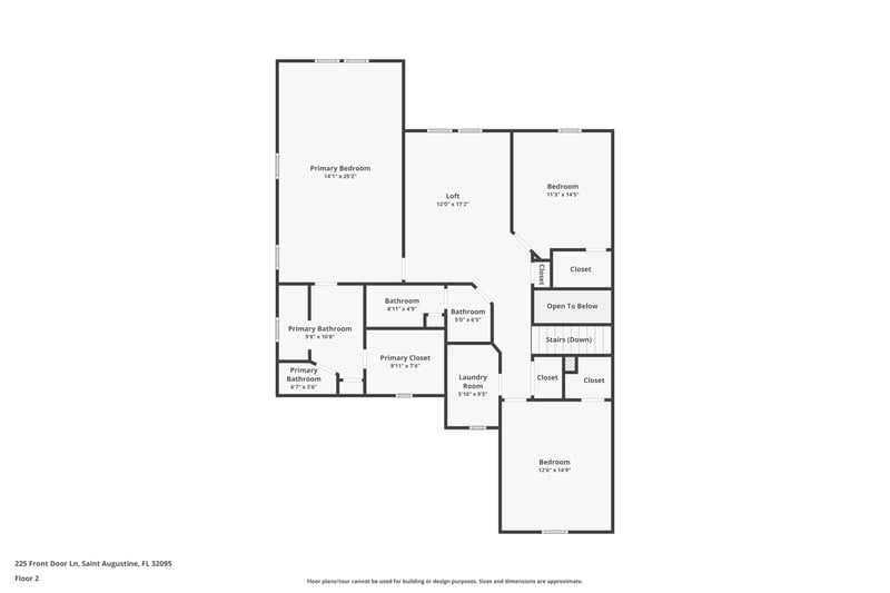 Floor plan 2 of 225 Front Door Ln, St. Augustine, FL 32095