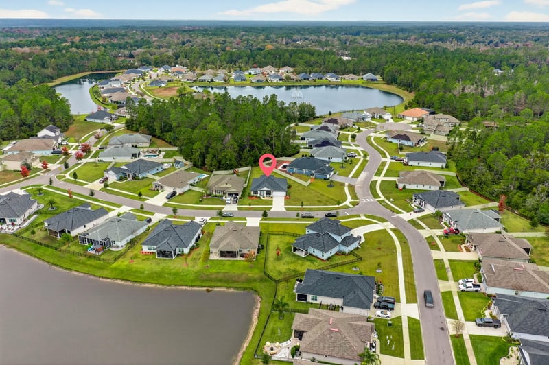 Aerial Front at 1733 Austin Lk Wy, Middleburg, FL 32068