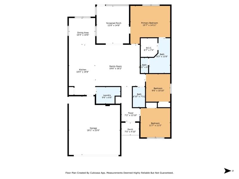 Floorplan at 2074 Paloma Ct, Middleburg, FL 32068