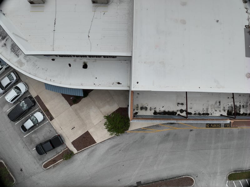 Aerial view of rooftop edge and parking lot at 9406 Atlantic Blvd, Jacksonville, FL 32225