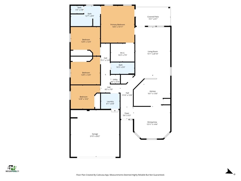 Floorplan at 9852 Olivia St, Jacksonville, FL 32219