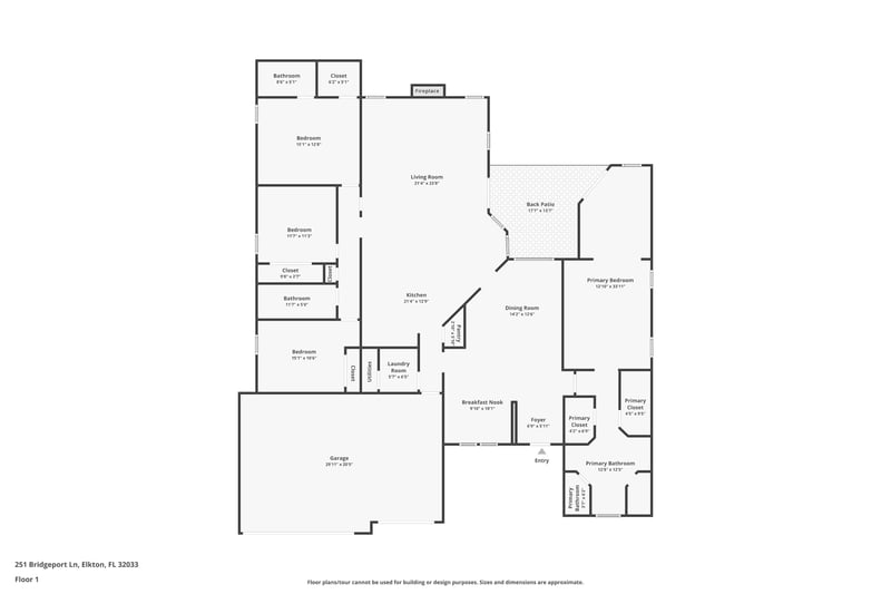 Floor plan 1 of 251 Bridgeport Ln, Elkton, FL 32033
