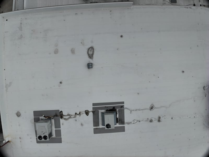 Aerial view of flat rooftop surface at 9406 Atlantic Blvd, Jacksonville, FL 32225