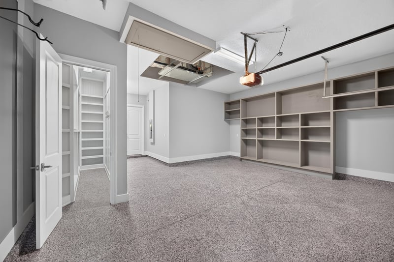 Storage closet with built-in shelving at 186 Freshwater Dr