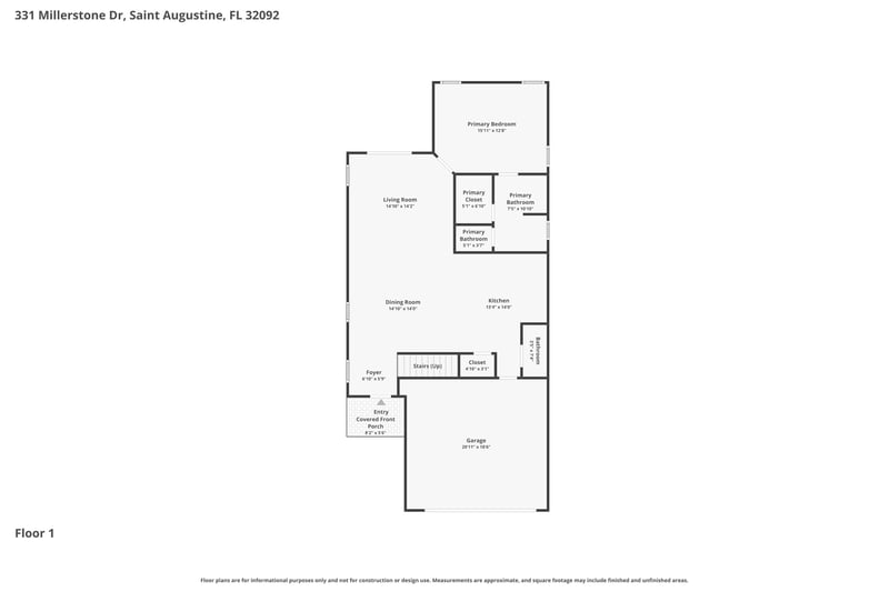 Floor plan 2 of 331 Millerstone Dr, St. Augustine, FL 32092