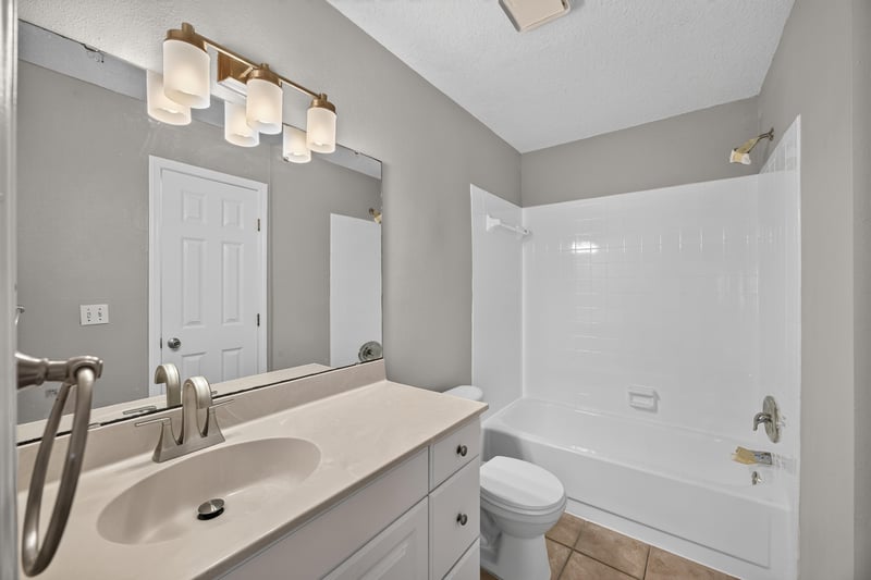 Bathroom with tub-shower combo and vanity at 1800 Park Ave apt 358, Orange Park, FL