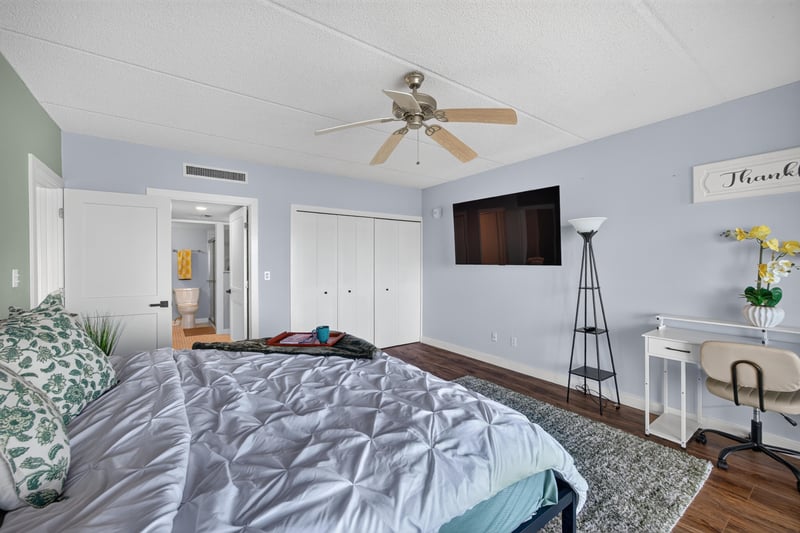 Bedroom with wall-mounted TV at 2280 Shepard St