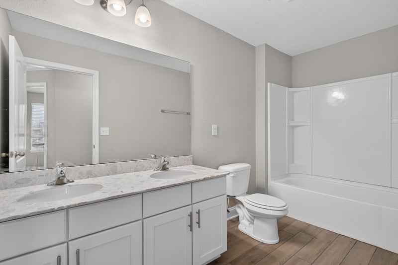 Bathroom with vanity and tub-shower at 2580 Cold Stream Ln, Green Cove Springs, FL 32043