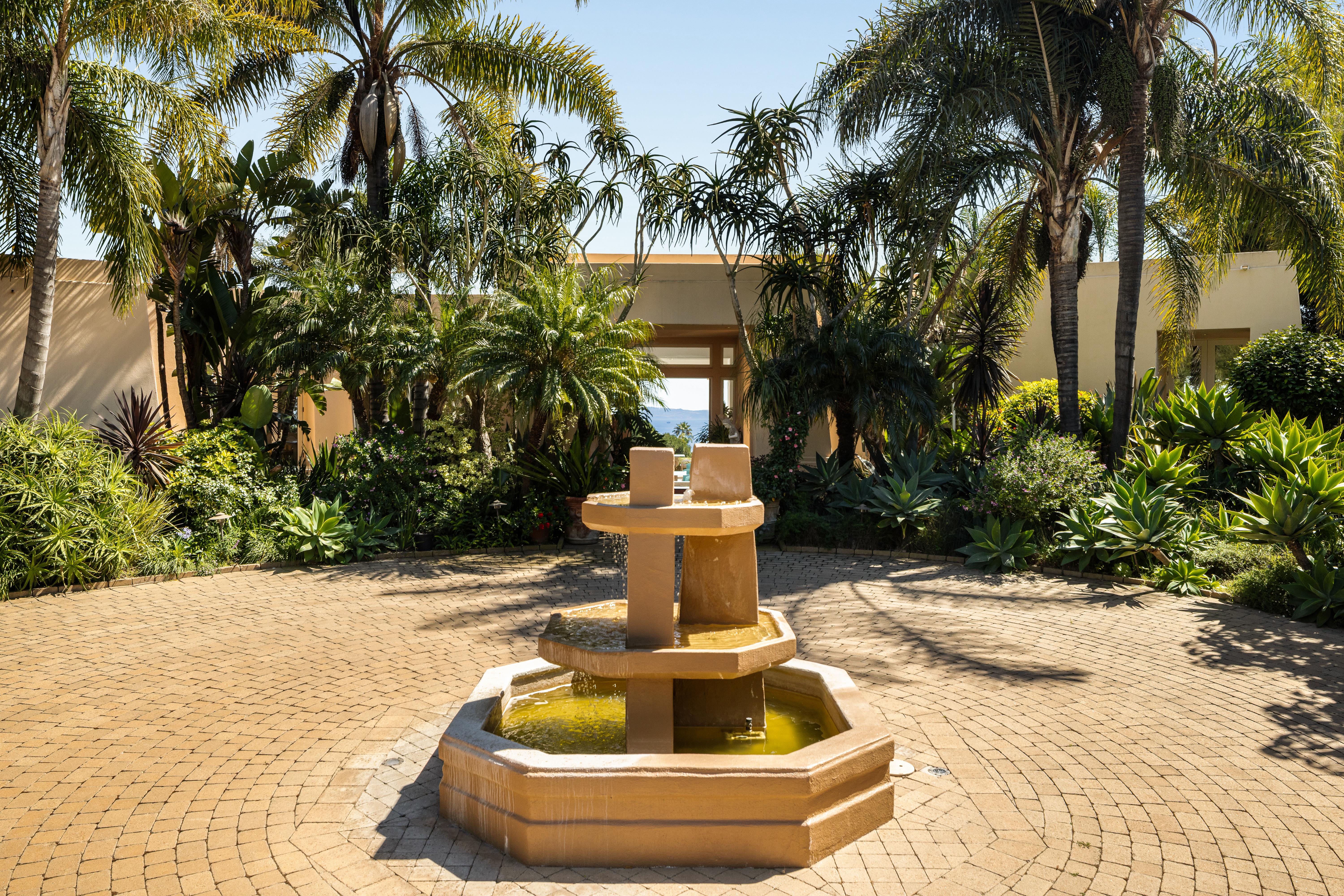 Virtual real estate photography of outdoor living area at 11 Hunt Drive Santa Barbara — Pacific Ocean views by VirTour Media