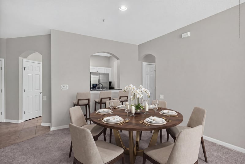 Dining area with table set for four at 7990 Baymeadows Rd E #404, Jacksonville, FL 32256