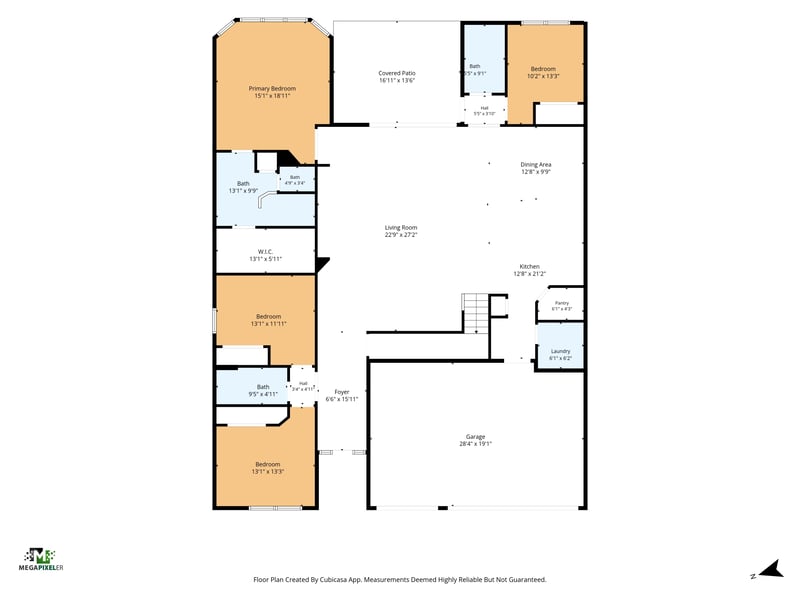 Floor plan 3 drawn by Megapixeler, Lumen Ct, St. Augustine