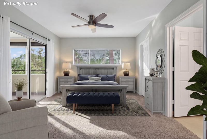 Primary Bedroom at 1800 The Greens Way apt 302, Jacksonville Beach, FL 32250